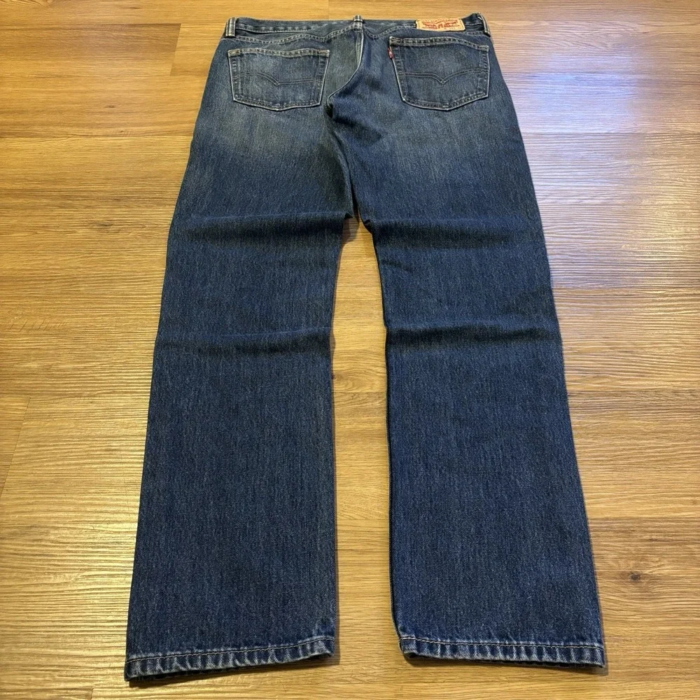 Levis 511‎ Jeans Men's 34x32 Slim Fit Medium Wash Crazy Fade Distresssing Casual